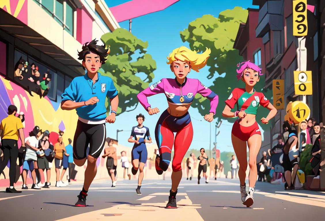 A diverse group of people pursuing various hobbies and interests, dressed in unique styles and immersed in vibrant settings..