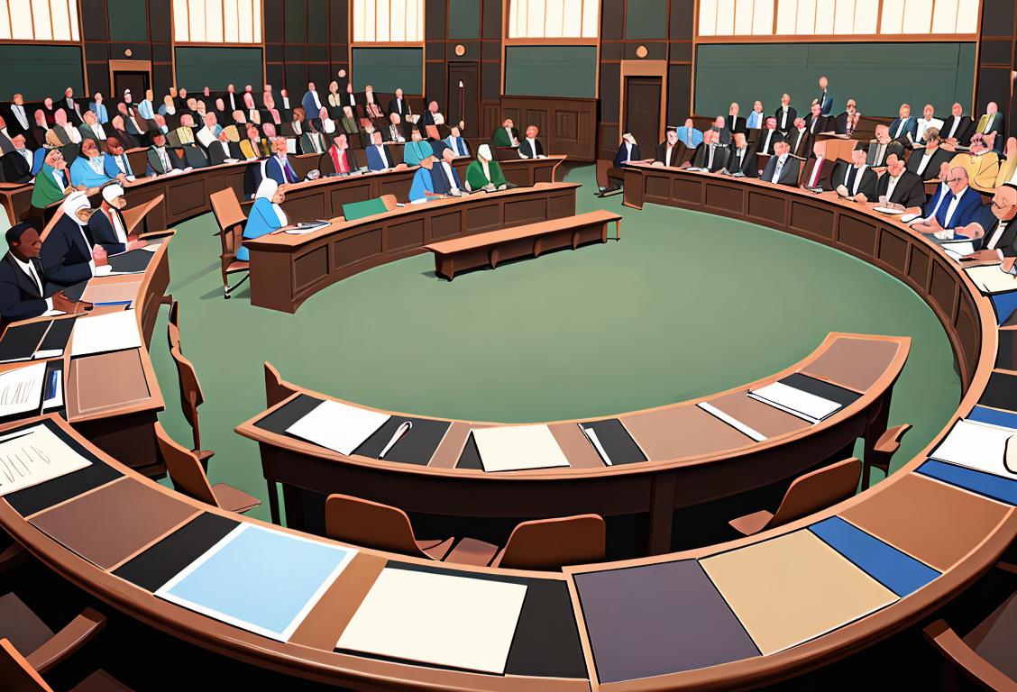 Illustration of diverse group of people, students, professionals and elders, engaged in discussions and sharing ideas, representing National Assembly Will Delay Resumption Day..
