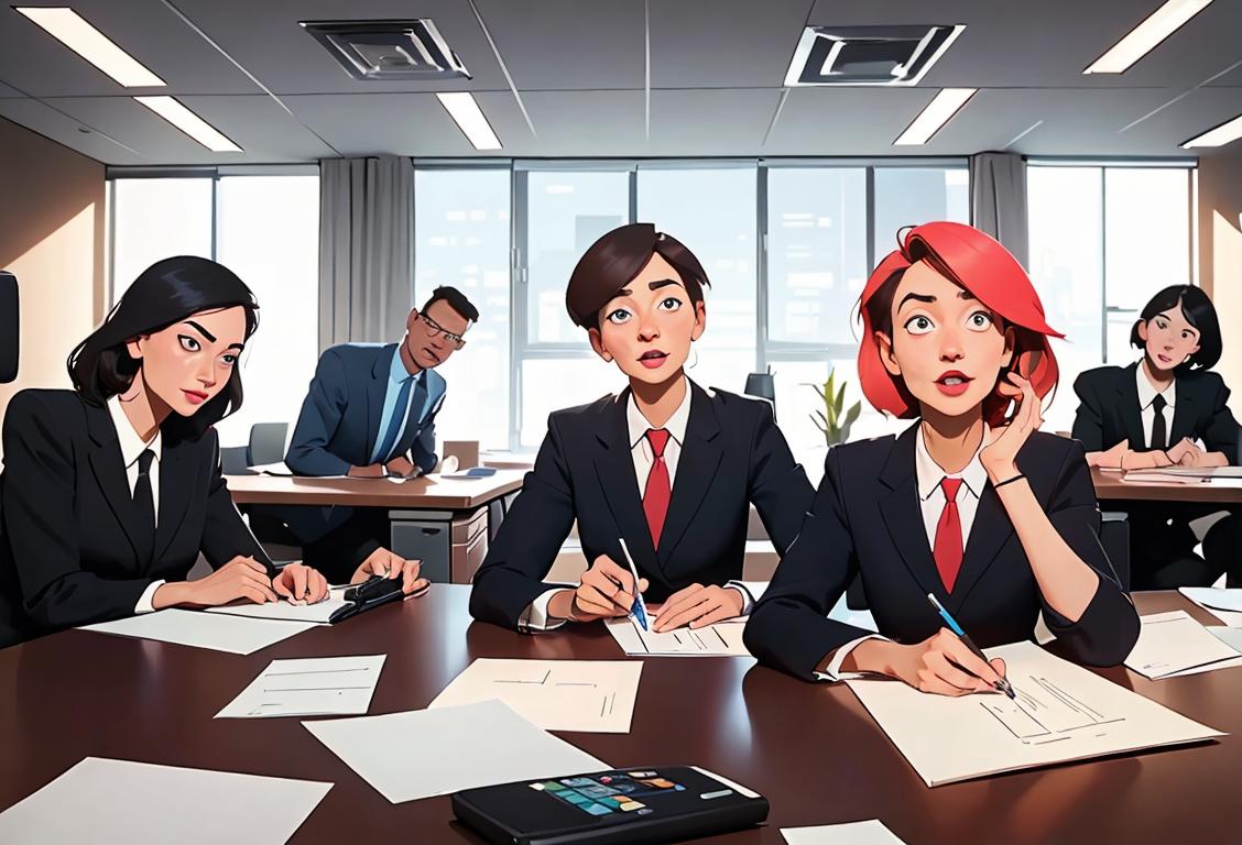 A diverse group of individuals in professional attire working together in a modern office setting, showcasing teamwork and career development..