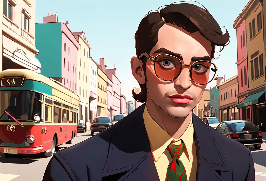 A fashionable individual wearing Gucci sunglasses, surrounded by a vibrant and stylish urban setting, with a hint of luxury in the background..