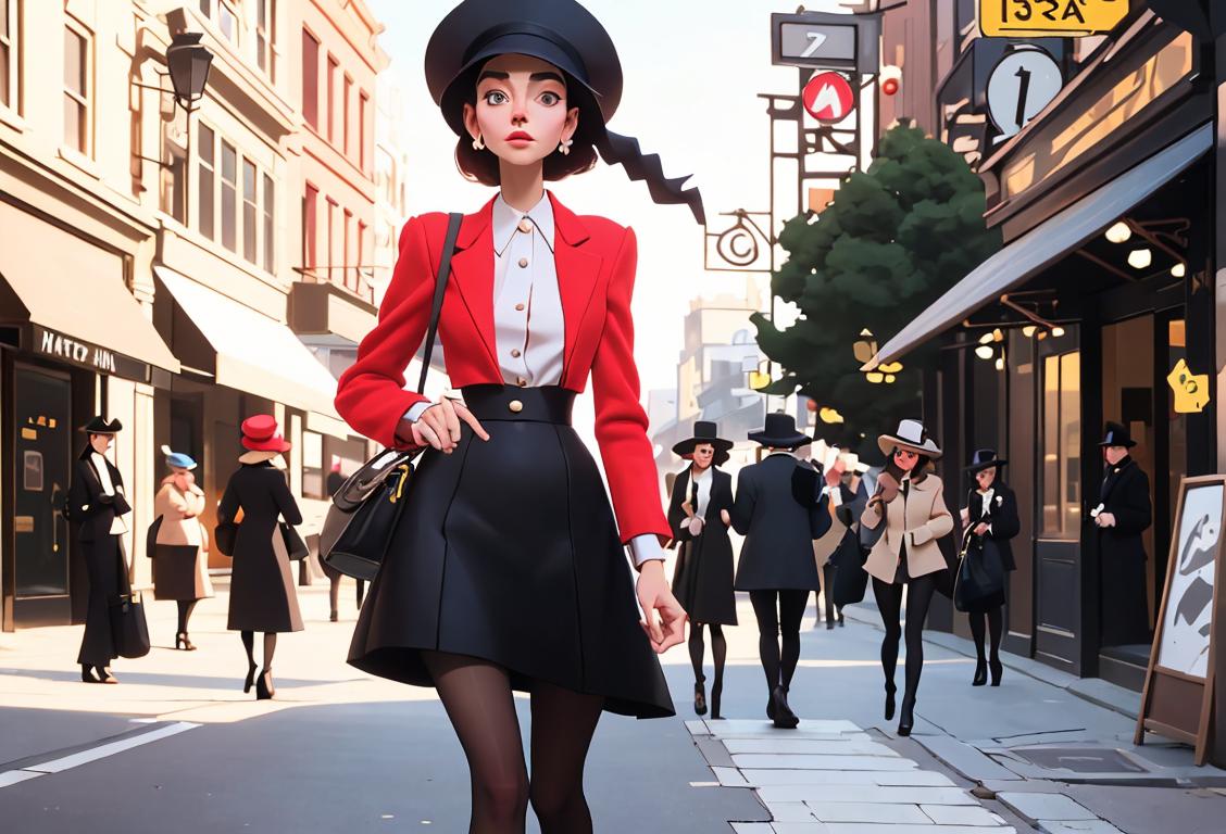 A stylish person wearing a felt hat, confidently strutting down a trendy urban street, showcasing a variety of fashionable hats and outfits..
