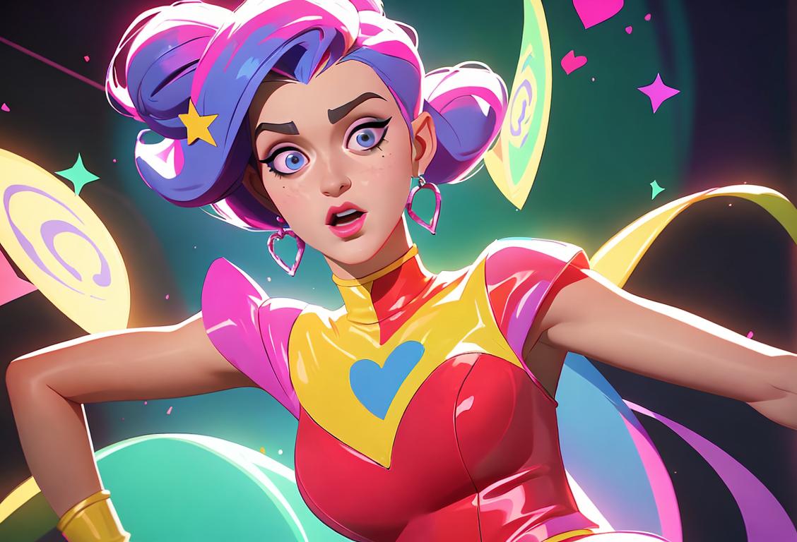 Young Katy Perry fans wearing colorful costumes and dancing to catchy tunes, showing their love for the pop sensation with enthusiasm and excitement..
