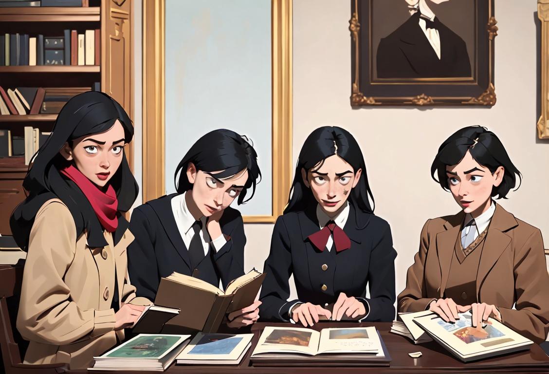 A diverse group of people reading books in different genres, each wearing unique outfits that reflect their favorite literary characters..