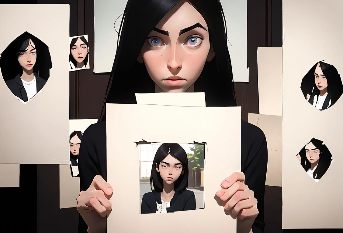 A collage of photographs representing growth and reflection. The first photograph shows a person holding a stack of old love letters, symbolizing the teenage angst of past relationships. The second photograph portrays a person looking into a mirror, representing self-reflection and personal growth. The third photograph shows a person surrounded by books and a notepad, signifying the lessons learned from past relationships. The fourth photograph captures a person enjoying a peaceful moment in nature, symbolizing the present and the celebration of individuality. Each photograph can have a vintage filter, giving it a nostalgic feel..