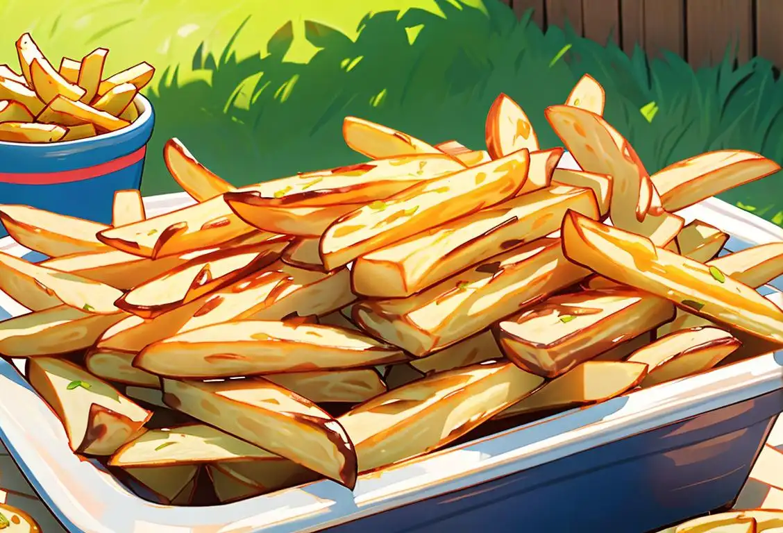 Cheesy chips piled high next to a variety of colorful dips, surrounded by friends enjoying a backyard picnic..