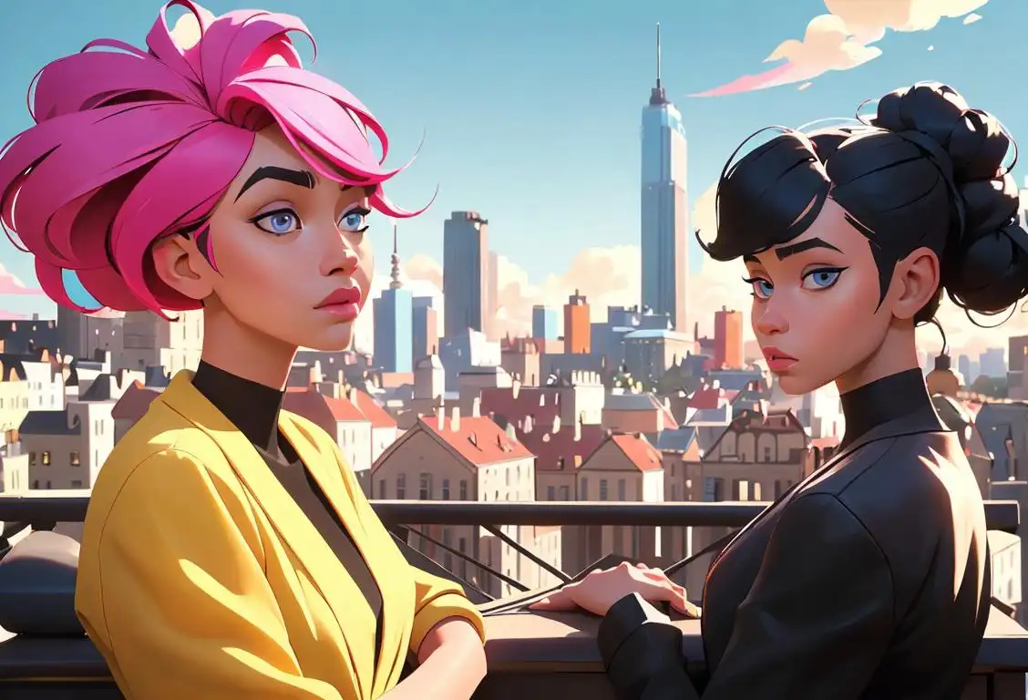 A diverse group of people with different hairstyles, showcasing their unique styles, set in a vibrant and bustling cityscape..