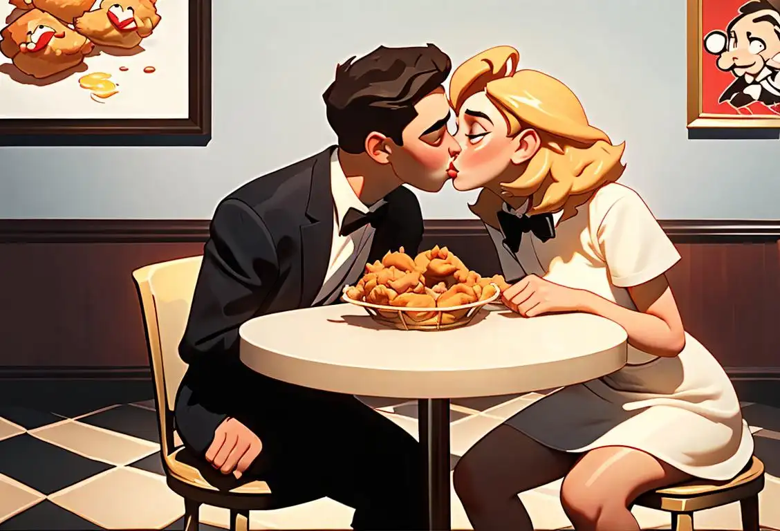 kissing fried chicken